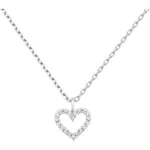 Women 14K Gold Plated Cubic Zirconia Heart Cute Dainty Love Pendant Necklaces